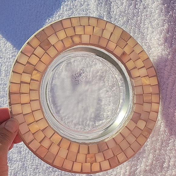 Yankee Candle Lrg Shell Mosiac Jar Plate!!! - Picture 8 of 11